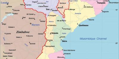 Polityczna mapa mozambiku