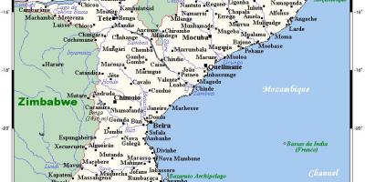 Mapa miasta Mozambiku 