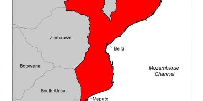 Mapa Mozambiku malarii